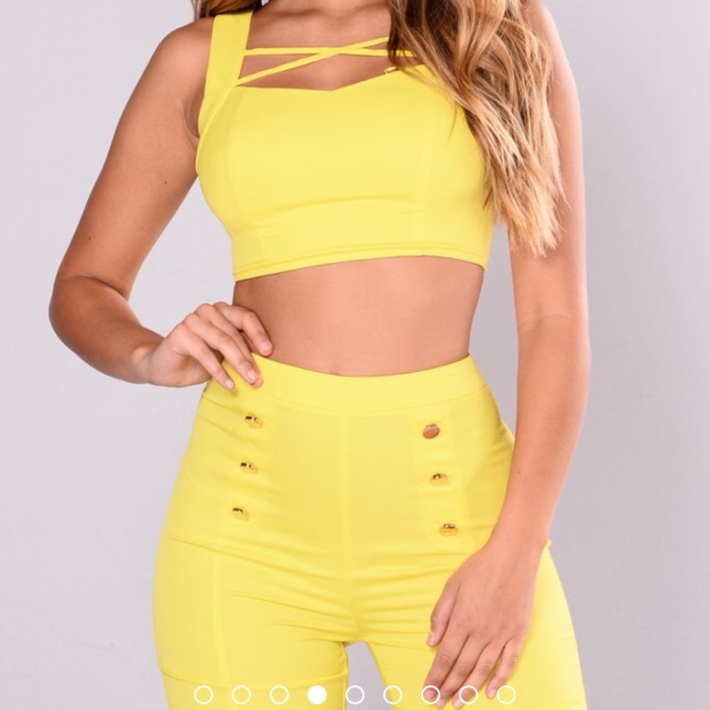 Lady Boss Yellow Two Piece Set