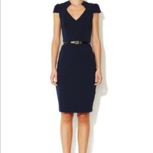 ava and aiden cap.sleeve gabardine v-neck