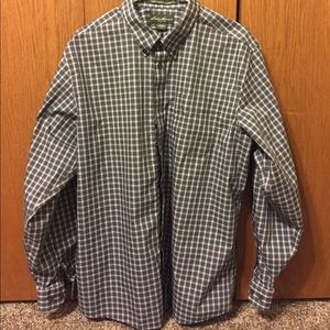 Eddie Bauer dark gray plaid