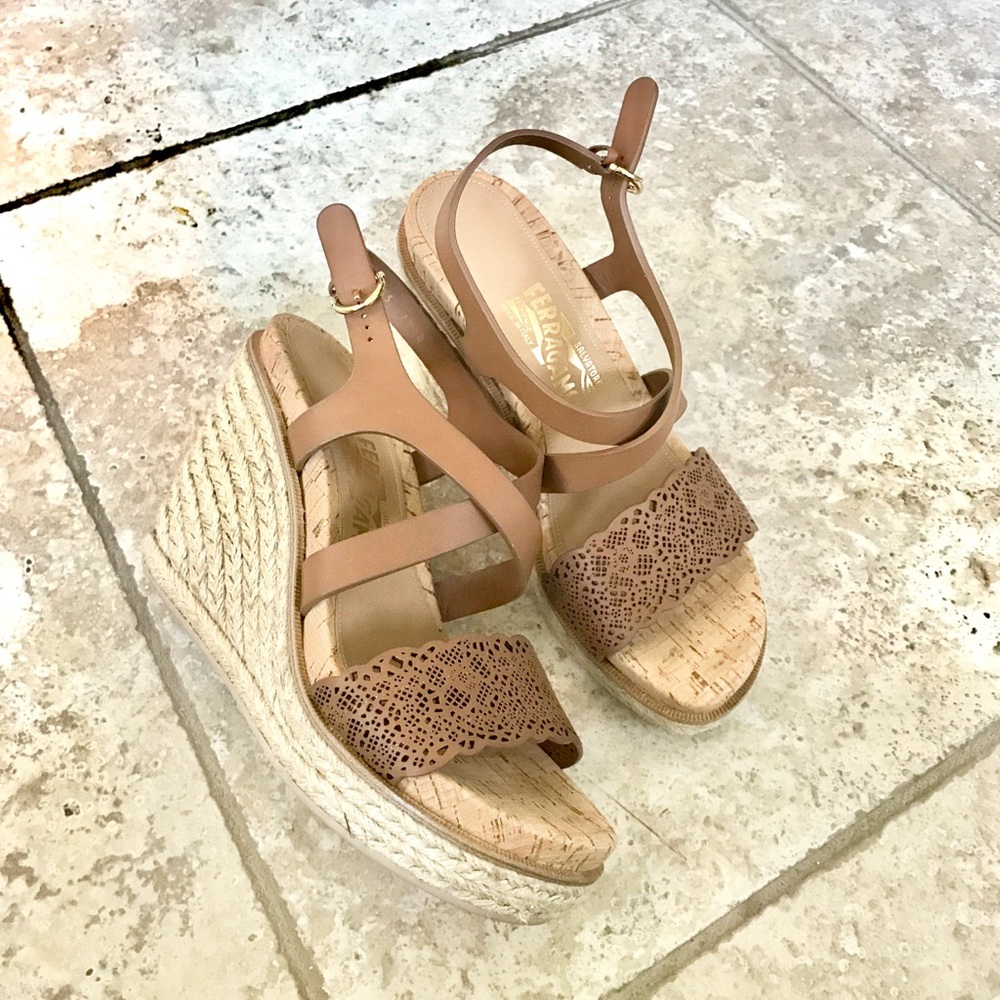 Authentic SALVATORE FERRAGAMO 'Gioela' wedges