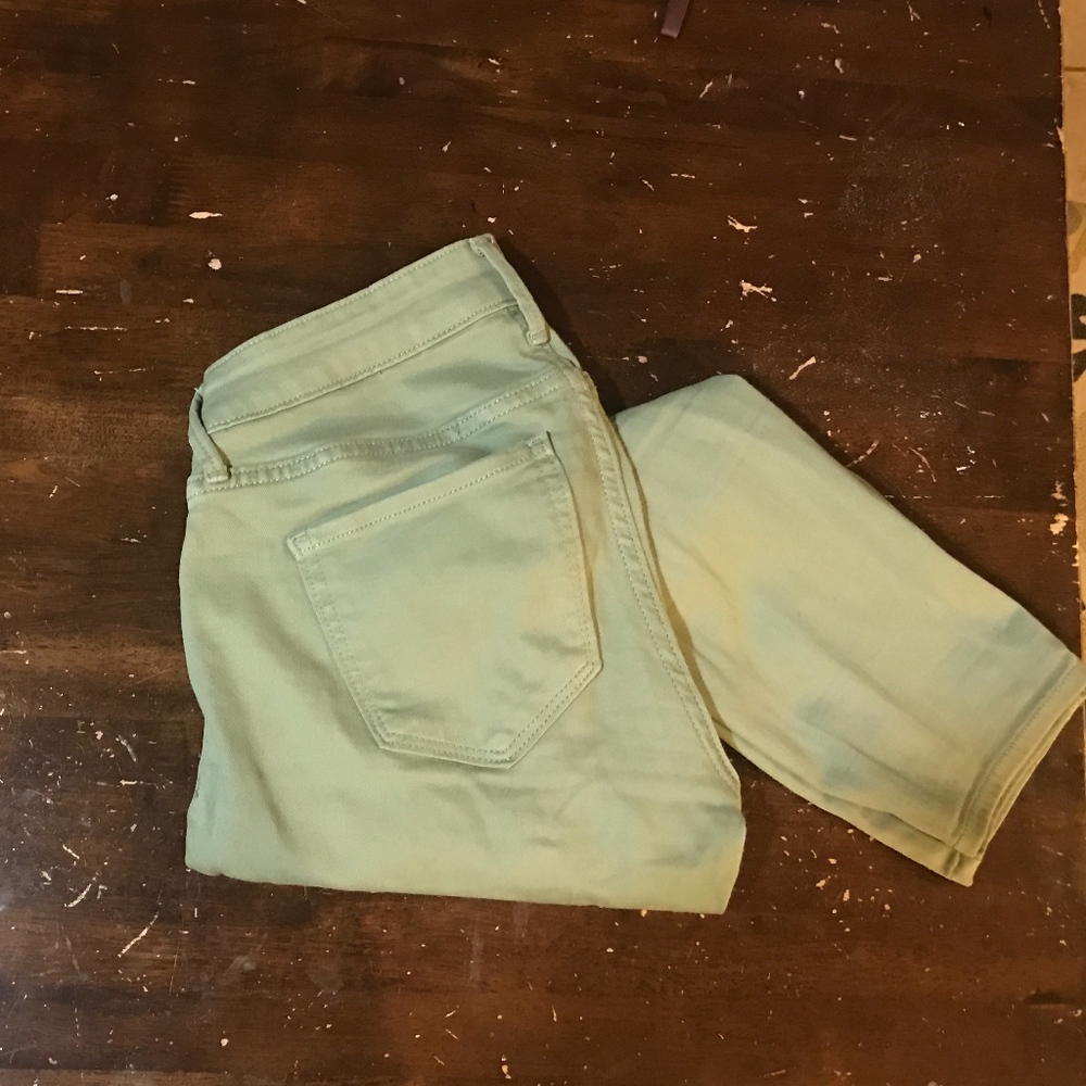 sage green jeans