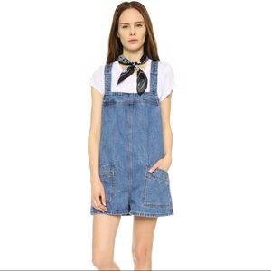 Free People denim short overall