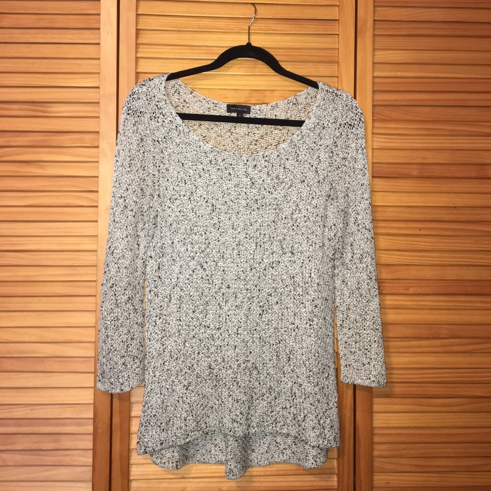 Black and grey knit sweater