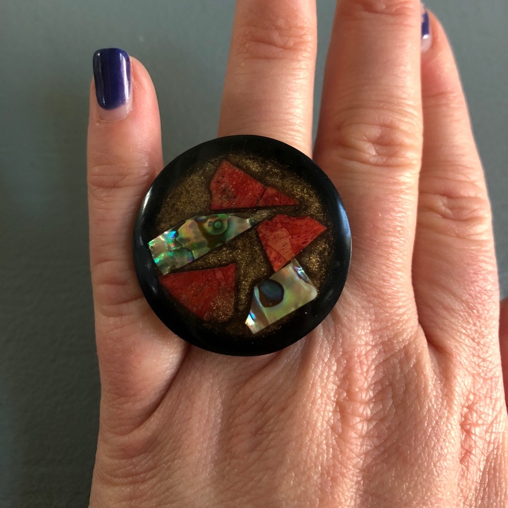 ⭐️ Stunning mosaic piece ring
