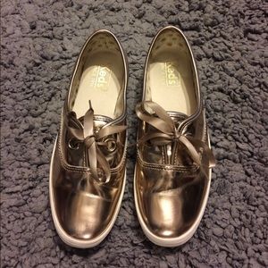 Gold metallic Keds