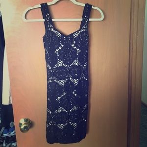 Free People black with nude lining slip dress.