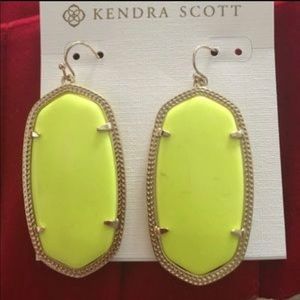 Kendra Scott Neon Yellow Danielle Earrings
