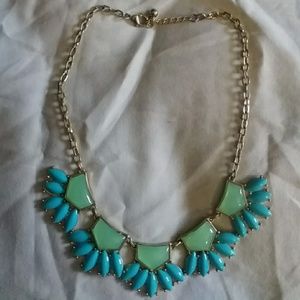 Blue statement necklace