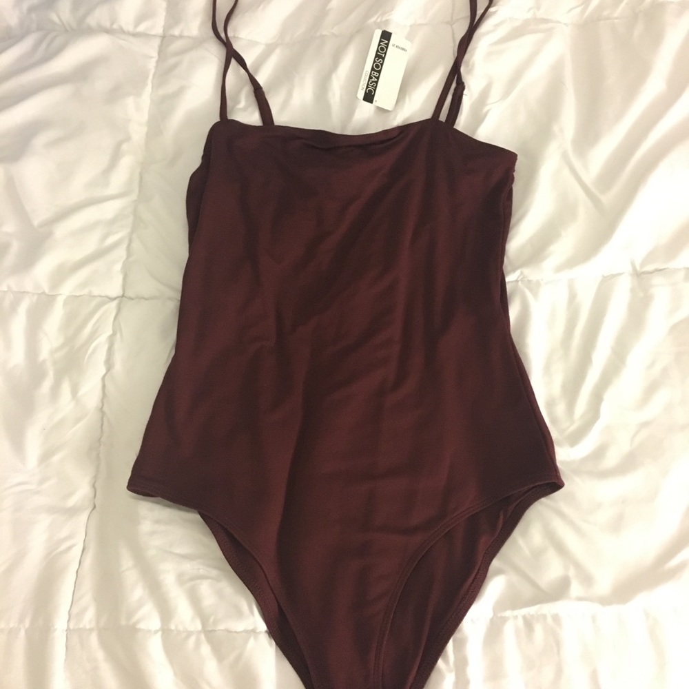 NWT maroon body suit