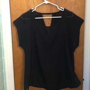 Blue short sleeve blouse