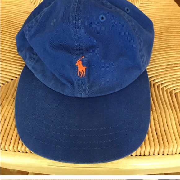 blue and orange polo hat