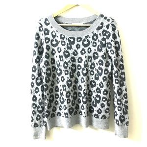 GAP Gray Leopard Print Sweater!