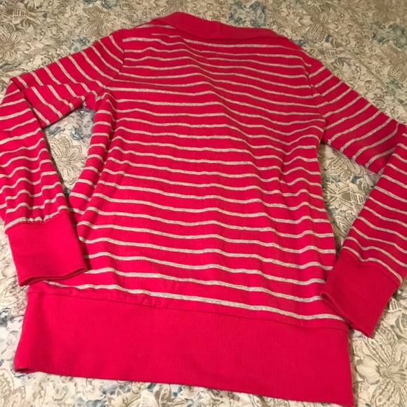 Banana Republic Pink Stripe High Collar Sweatshirt - Picture 5 of 5