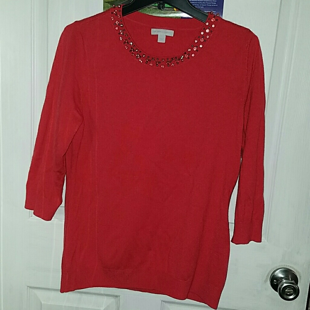 Ny & co. Beaded sweater