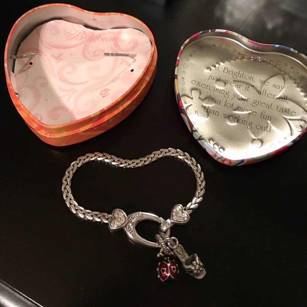 Brighton ABC charm bracelet with two charms. NWOT