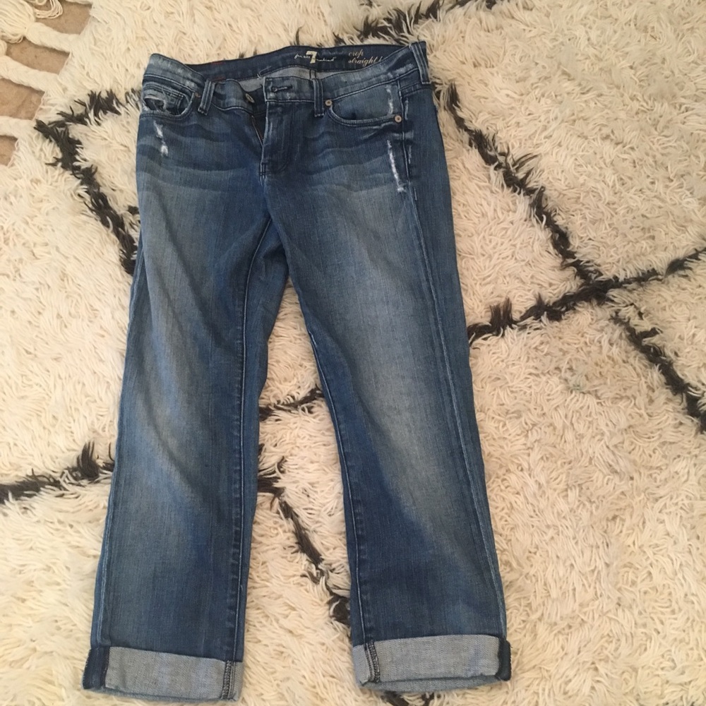 7 For All Mankind Jeans size 27 Straight Crop