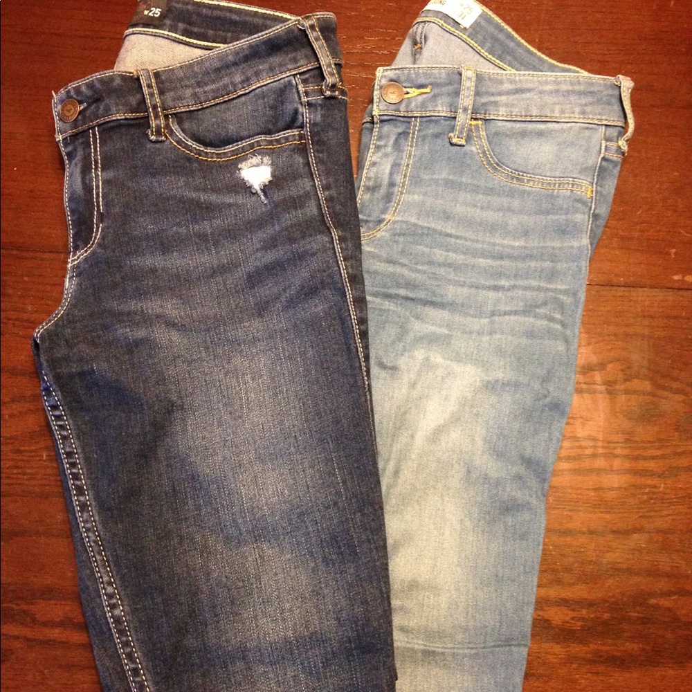 Two pairs of Hollister jeggings