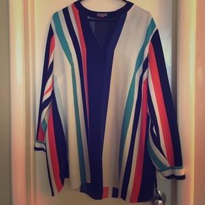 Colorful block top long