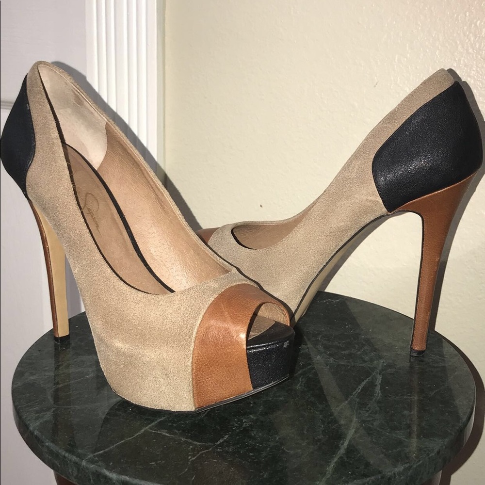 Jessica Simpson peep toe heels