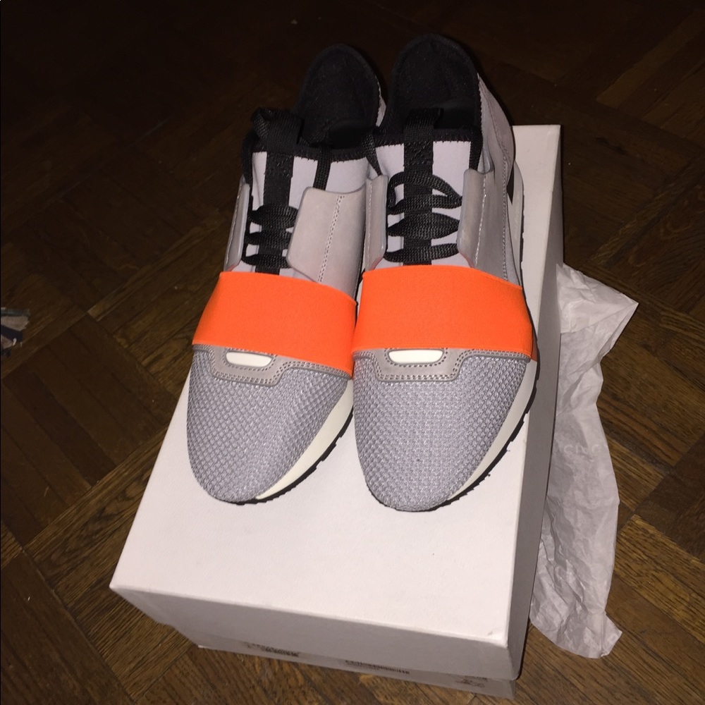 Balenciaga Race Runner Sneakers(Grey,Orange,Black)