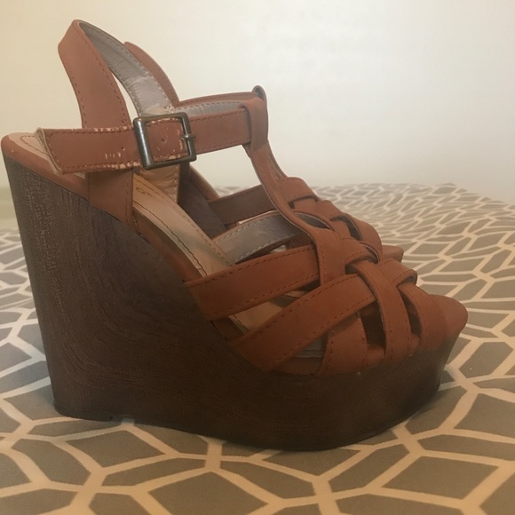 Bamboo wedge heels - Picture 3 of 3