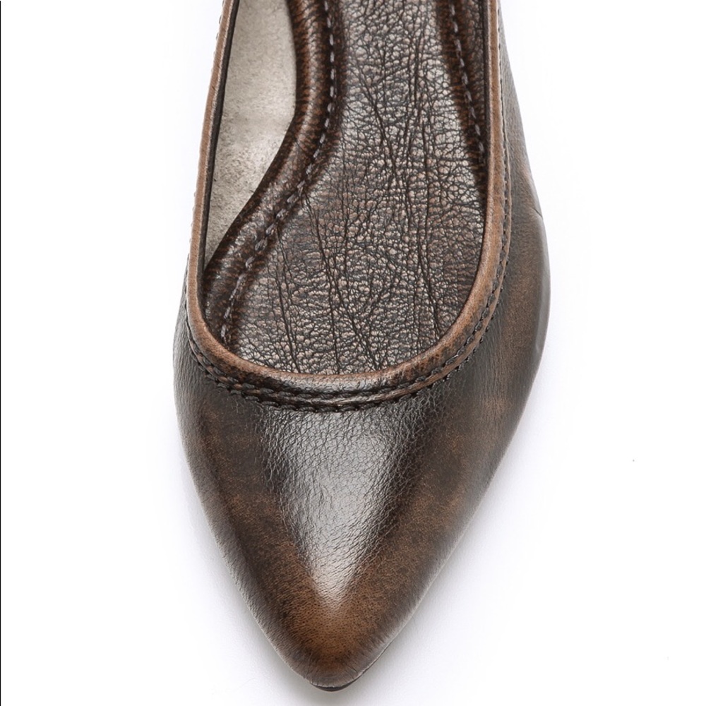 Frye Regina Ballet Flat Dark Brown