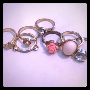 SALE! Set of Seven Rings - Size 7
