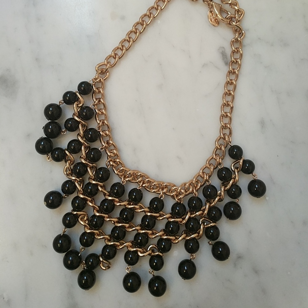 Black & Gold Statement Necklace