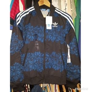 Blue floral track jacket
