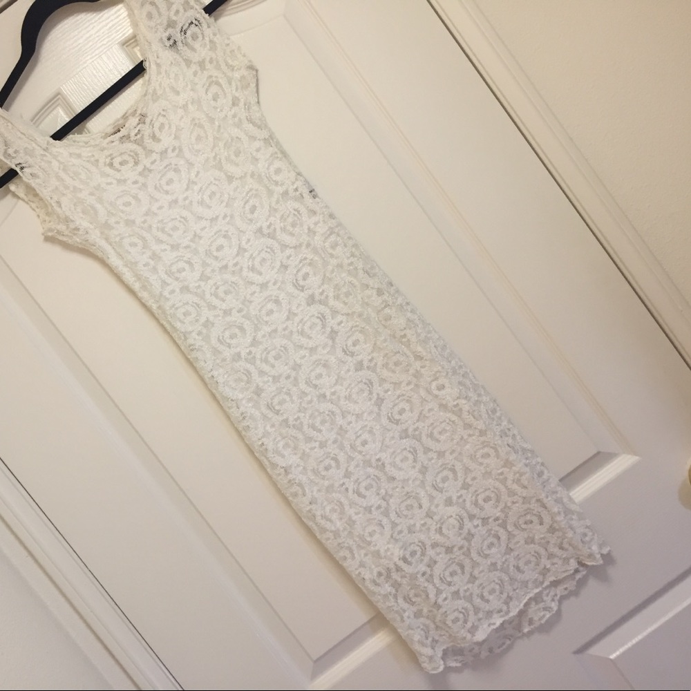 Italian made White lace dress.