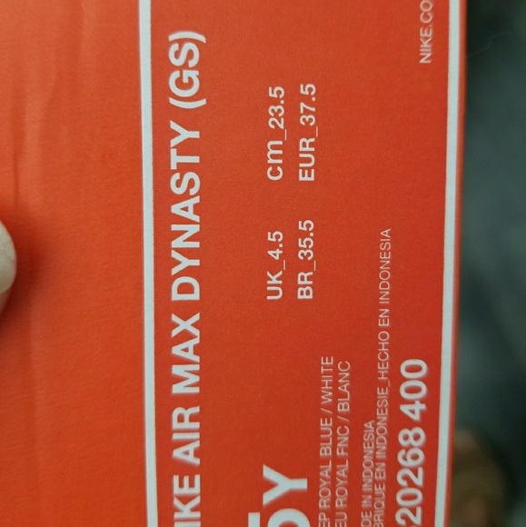NIKE AIR MAX DYNASTY PRICE FIRM tv retail price - Picture 5 of 5