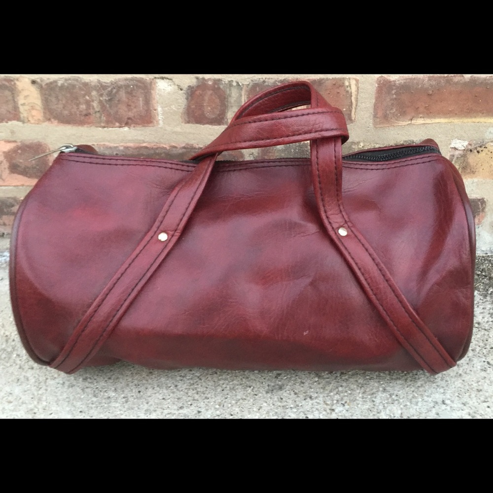 Red leather bag