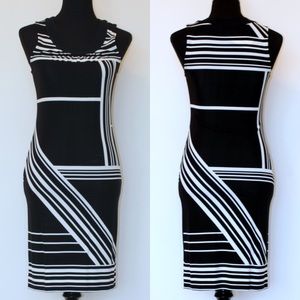 NWT Banana Republic XS B&W Geo Sleeveless Dress