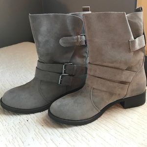 Gray Ankle Boots