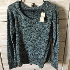 Gold sparkly blue and black sweater