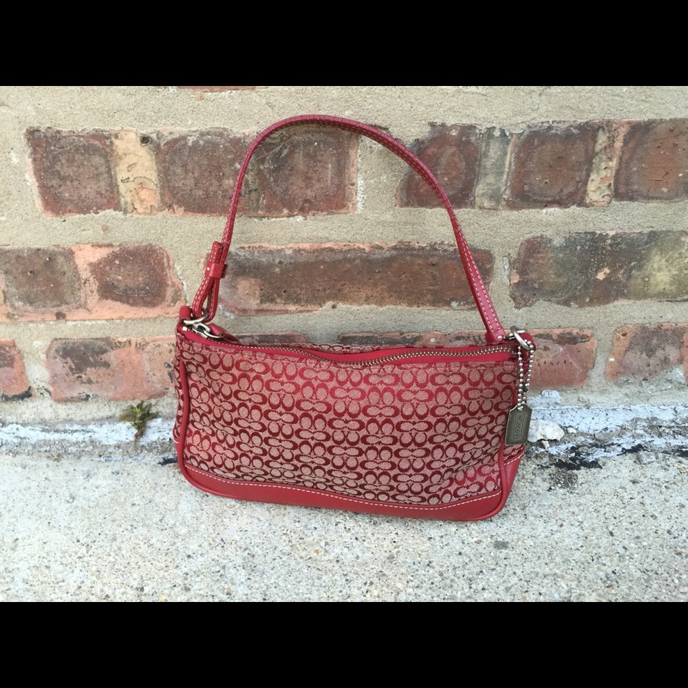 Coach red handbag