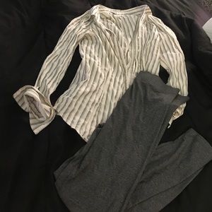 Button up & leggings