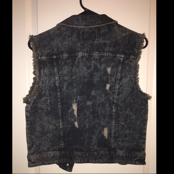 cut off jean jacket vest