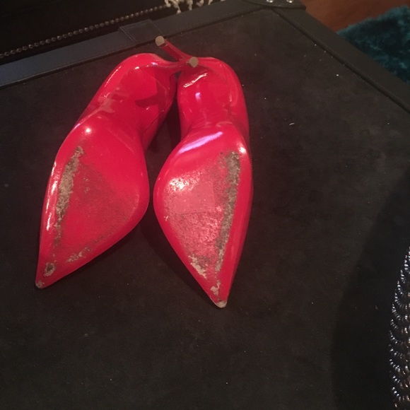 Christian Louboutin red patent Pigalle 100 sz 37 - Picture 4 of 4