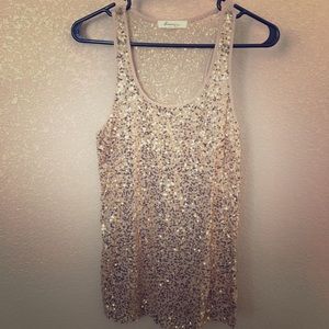 Forever 21 racerback sequin tank top