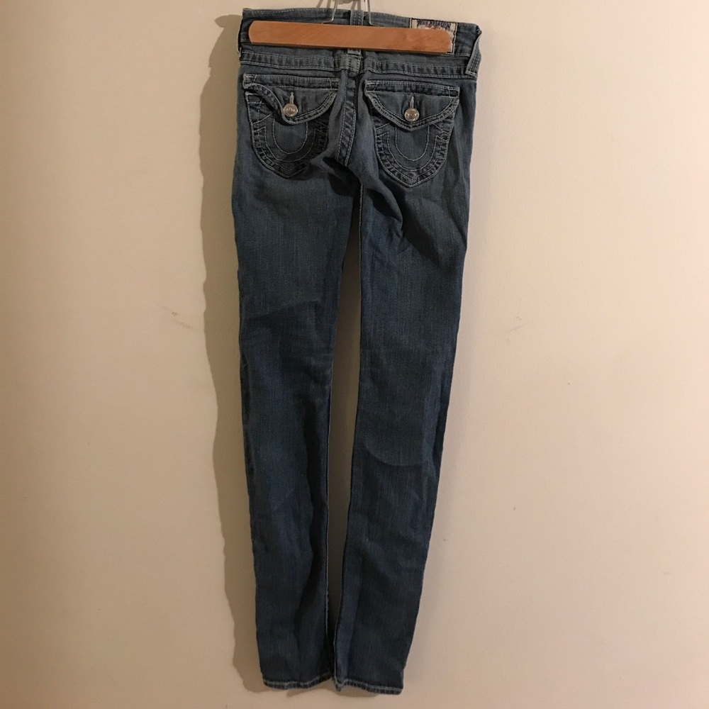 True Religion Light Wash Skinny Jeans Size 24