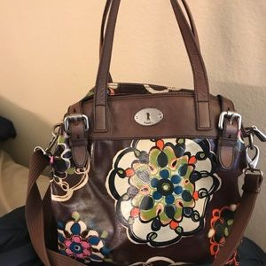 Fossil messenger handbag leather crossbody