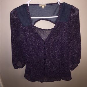 PURPLE SHEER BLOUSE