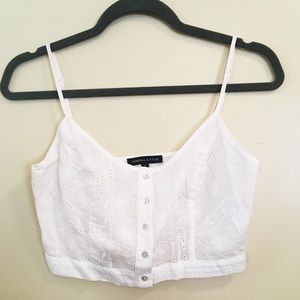 Kendall & Kylie white crop top