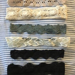 Lace headband set of six