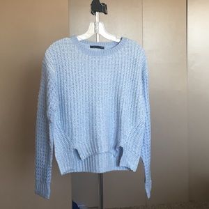 Baby blue wool cropped sweater