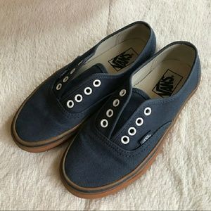 Vans Navy Authentic Gum Sole Sneaker