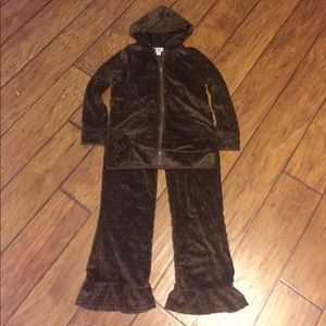 Polkadot Velour Suit