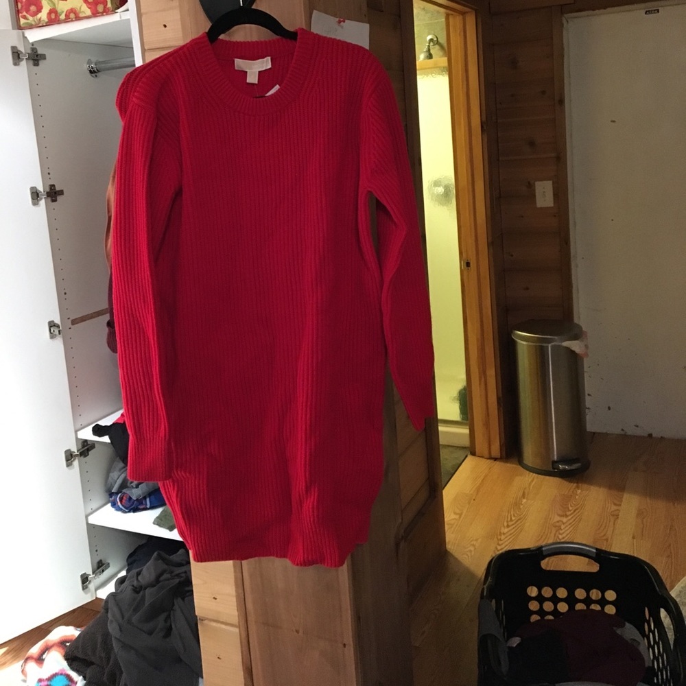 Long red Michael kors sweater