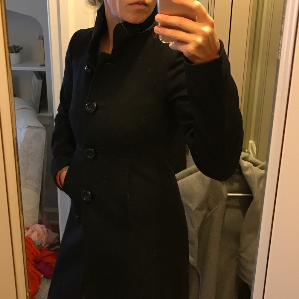 Jcrew black peacoat
